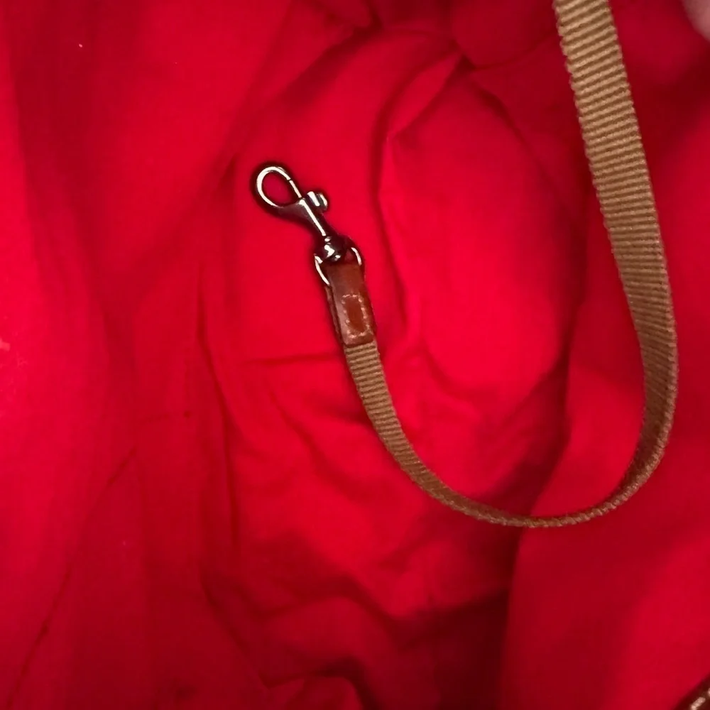 Dooney & Bourke Red Satchel with Gold Hardware